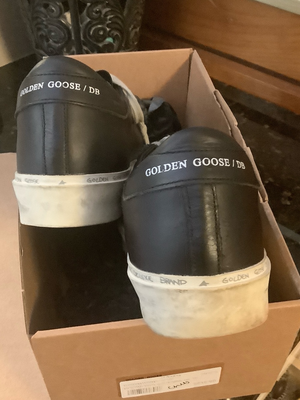 Golden Goose Black Hi Star Sneakers - Picture 2 of 6
